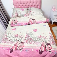 Змінний комплект постільної білизни 66471 "Рожевий" тканина БЯЗЬ, розмір 150*215см