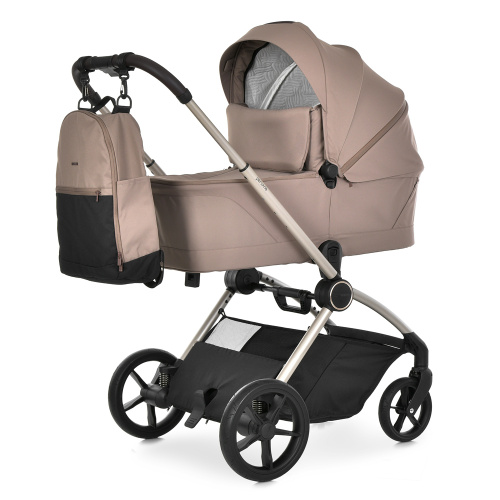 Коляска дитяча прогулянкова El Camino ME 1091-2 Praline (розкл. 60*93*104 см, склад. 50*60*78 см, колеса: передні 7.1"/задні 9.6"/PU, до 22 кг)