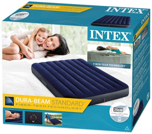 Надувний матрац Intex 64758 «Dura-Beam» (25*137*191 см, півторамісний, до 272 кг) фото 7