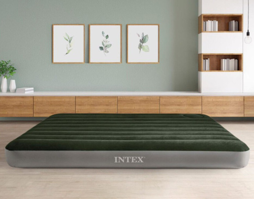 Надувний матрац Intex 64763 «Dura-Beam» (25*152*203 см, двомісний, вбудований ножний насос, до 272 кг) фото 11
