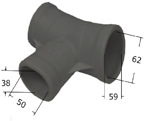 З'єднувач каркаса Intex 12803G (T-подібний, до каркасних круглих басейнів серії Prism Frame Ø549, Ø610, Ø732 см) фото 4