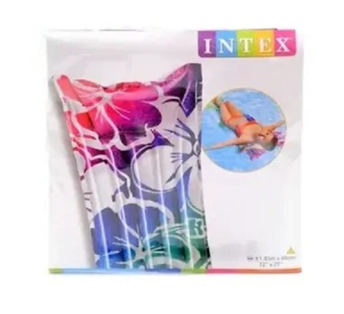 Матрас надувний для плавання Intex 59720 «Тропіки» (69*183 см, 14 кольорів, підголівник, вік 8+, до 100 кг) фото 17