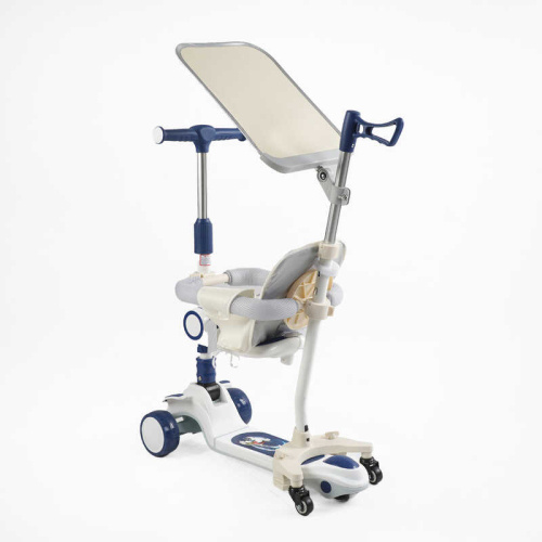 Самокат триколісний Skyper FJ-59060 (5в1, колеса: передні Ø125 мм/заднє Ø100 мм/страхувальні/PU, батьківська ручка/захисний бампер/підсвічування) фото 3