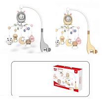 Музична карусель BA 6701 2 види, підсвічування, звуки природи, мелодії, музика, таймер, обертається на 360, брязкальця, в коробці