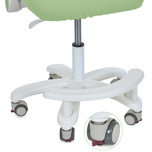 Крісло дитяче Bambi M 6250-5 (колеса: 6 шт, Ø5 см, гумове покриття, підлокітники, пластик/метал, спинка: тканина, сірий/зелений) фото 3