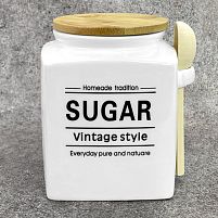 Банка для цукру "Vintage style" з ложкою 800мл 10*10*13см Stenson (MC4552-S)