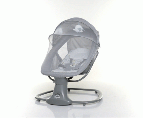 Крісло-шезлонг для немовлят з електро-заколисуванням Mastela 8104 Light Grey (механізм гойдання: поворотний, 3в1) фото 2