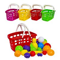 Кошик з ручкою, з фруктами+кульки 010/10 "Bamsic"