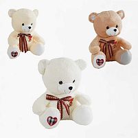 М`яка іграшка M 17380 3 кольори, “Ведмідь”, висота у сидячому положенні 50 см, у пакеті, ВИДАЄТЬСЯ ТІЛЬКИ МІКС ВИДІВ