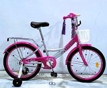 Велосипед дитячий двоколісний Corso MX-32693 «Maxis» (колеса Ø20"/гума, рама: сталь, допоміжні колеса, гальмо ручне, кошик, від 6 років)