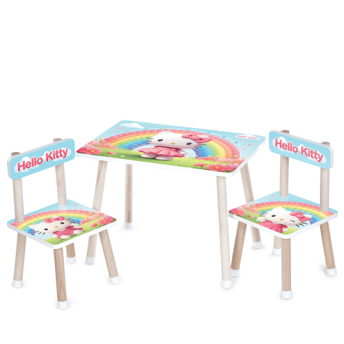 Дитячий столик Bambi M 501-31 «Hello Kitty» (з двома стільчиками, столик: 40*44,5*60 см, стільчик: 28,5*28,5*51 см, різнокольоровий)