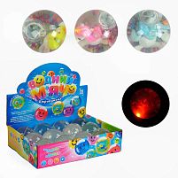 М`яч стрибун С 65470 "TK Group", ЦІНА ЗА 12 ШТУК В БЛОЦІ “Тваринка”, блискітки, підсвічування, в коробці