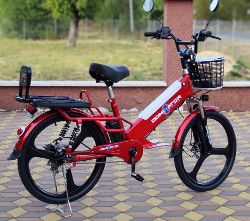 Електровелосипед Dominator PANTHER red (колеса: Ø24", акб: 48V/14Ah/Li-ion, мотор: 500W, пробіг на одному заряді до 45 км, до 35 км/г, червоний)