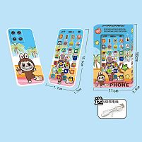 Телефон 685 E-3 підсвічування, 28 кнопок, вбудований акумулятор, озвучування англ. мовою, USB Type-C кабель, регулювання гучності, музика, запис