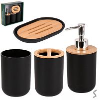 Набір для ванної 4пр/наб 25*22*7см Stenson R34120-BK