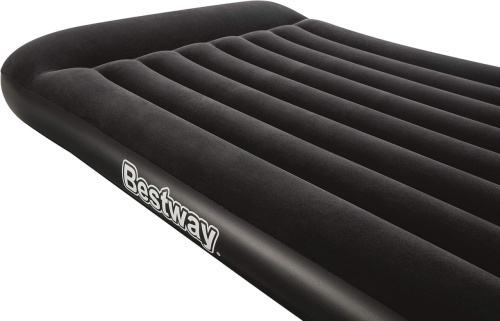 Надувний матрац BestWay 67462 «Flocked Air Bed» (25*137*191 см, 30 см з підголівником, півторамісний, вбудований електронасос 220V, до 273 кг) фото 4