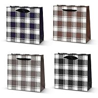 Пакет подарунковий паперовий M "Checkered" 26*32*12см Stenson R94995-M