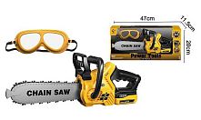 Пила T 058 звук, підсвічування, автоматичне обертання пиляльного ланцюга, на батарейках, в коробці
