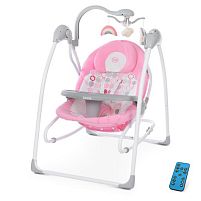 Крісло-гойдалка для немовлят з електро-заколисуванням  El Camino ME 1028 SENSA Circles Pink (механізм гойдання: маятник)