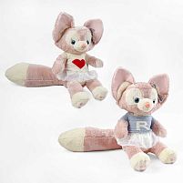 М`яка іграшка M 18247 2 види, герой, висота 50см, сидяча, пластикові очі, знімний одяг, бантик на вушку