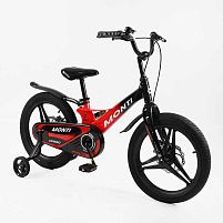 Велосипед дитячий двоколісний Corso MT-18621 «Monti» (колеса Ø18"/гума, рама: магній, допоміжні колеса, гальмо ручне, від 6 років)