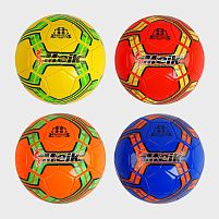 М`яч футбольний C 55994 (60) 4 види, вага 300-320 грам, м`який PVC, гумовий балон, розмір №5
