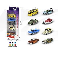 Набір машин 8805 G металопластик, 5 штук, в коробці