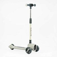 Самокат триколісний Skyper FG-01417 (колеса: передні Ø125 мм/заднє Ø100 мм/PU, підсвітка коліс, музика, гальмо: ножне/заднє, сірий)