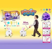 Улюбленець 927-3 "Кролик", переноска, ходить, пищить, на повідці, аксесуари, в коробці