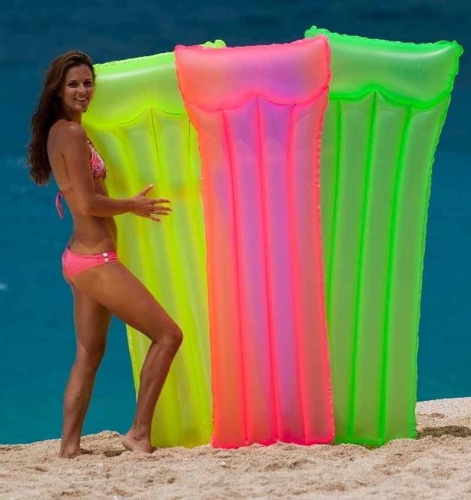 Матрац надувний пляжний "Неон" Intex 59717 (3 кольори, 69*183 см., вага: 0,7 кг.) фото 8