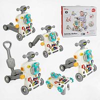 Ходунки 6036 каталка, підсвічування, звук, мелодії, пискавка, пальчикові ігри, сортування за формами, в коробці