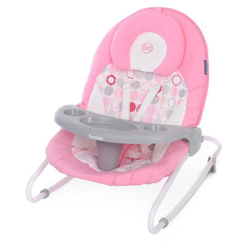 Крісло-гойдалка для немовлят з електро-заколисуванням  El Camino ME 1028 SENSA Circles Pink (механізм гойдання: маятник) фото 9