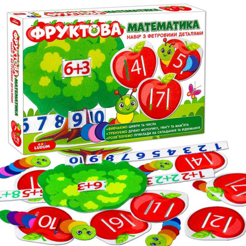 Гра розвиваюча МЕ 5032-15 2в1 "Фруктова математика" "Ludum"