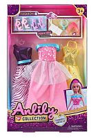 Одяг для ляльок 616336 3 сукні, 2 пари взуття, клатч, намисто та корона, в коробці