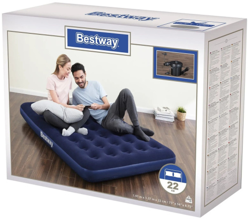 Надувний матрац BestWay 67287 «Matrix» (22*137*191 см, півторамісний, зовнішній електричний насос 220V, до 300 кг) фото 9