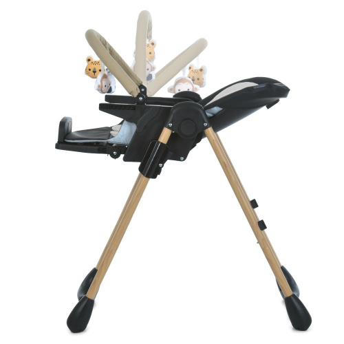 Стільчик для годування El Camino ME 1115-W Black (52*86*106 см, 2 колеса, стілец: 5 положень, спинка: 3 положення, підніжка: 3 положення, до 15 кг) фото 7