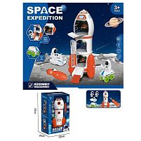 Набір космосу 551-5 (18/2) 2в1, космічна ракета, 2 ігрові фігурки, викрутка, 2 види міні-транспорту