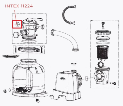 Манометр Intex 11224 (для пісочного фільтруючого насоса Intex 28648, 28680) фото 4