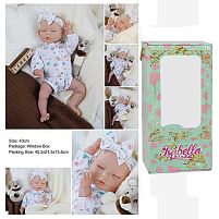 Пупс QM 240021 "TK Group", висота: 42 см, гумовий, пустушка, пляшечка, памперс, пов’язка на голову, в коробці