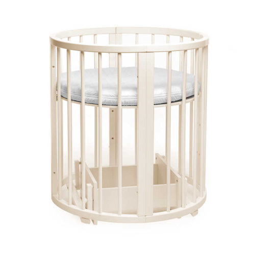 Ліжечко дитяче БУК "Обрій" колір - ваніль, без шухляди DS-8021 маятниковий механізм фото 3