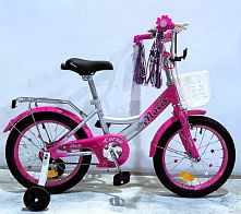 Велосипед дитячий двоколісний Corso MX-93035 «Maxis» (колеса Ø16"/гума, рама: сталь, допоміжні колеса, гальмо ручне, кошик, від 5 років)