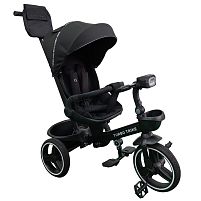 Велосипед дитячий триколісний Turbotrike MT 1002-1 Elegant Black (колеса: передні Ø26 см, задні Ø23 см, батьківська ручка, МР3, USB)