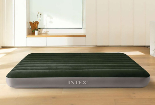 Надувний матрац Intex 64762 «Dura-Beam» (25*137*191 см, півторамісний, вбудований ножний насос, до 272 кг) фото 11