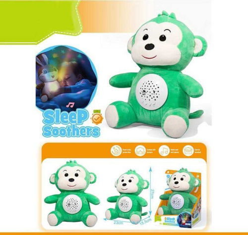 Нічник DH 16 "Мавпочка", звуки природи, мелодії, підсвічування, регулювання гучності, в коробці