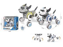 Песик на радіокеруванні G 55 2 кольори, акум. 3,7 V, озвуч. англійською, пісні, історії, рухається, виконує команди, підсвічування, в коробці