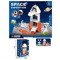 Набір космосу 551-6 (18/2) космічна ракета, 2 ігрові фігурки, викрутка, 2 види міні-транспорту, в коробці