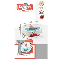 Робот пилосос HJ 604 на батарейках, звук, підсвічування, колесо вільного ходу, всмоктує пил, в коробці