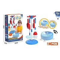 Набір для прибирання 398-8 20 предметів, пилосос працює від акумулятора 3.7 V, USB-зарядка, швабра, щітка, підставка, в коробці