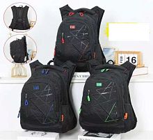 Рюкзак C 72802 3 види, 3 відділення, 3 кишені, на блискавці, розділювач, нагрудний ремінь, в пакеті, ВИДАЄТЬСЯ ТІЛЬКИ МІКС ВИДІВ