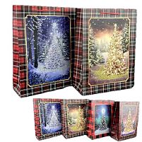 Пакет новорічний паперовий L "Christmas tree" 31*42*12см Stenson R33027-L
